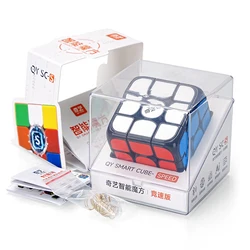 [Cubefun] Qiyi Smart Cube 3x3 AI Magnetic Magic Cube 3x3x3 Magnets Smart Speed Puzzle Sticker Black Packing Cubes Kids Toys