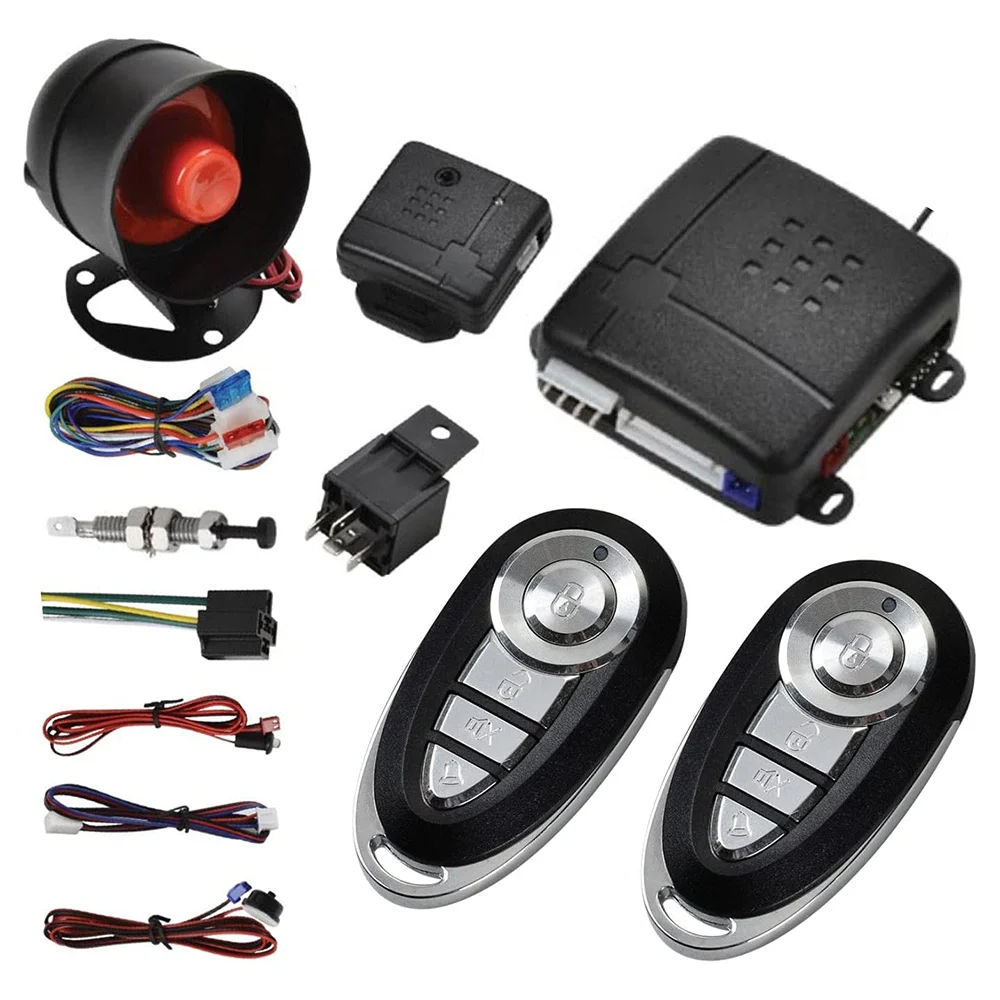 thumbnail image 1 of Juego de 12 mandos a distancia con sensor de impacto, alarma antirrobo, sirena, altavoz, kit de bloqueo estándar para coche, alarma antirrobo remota para coche, 1 of 4