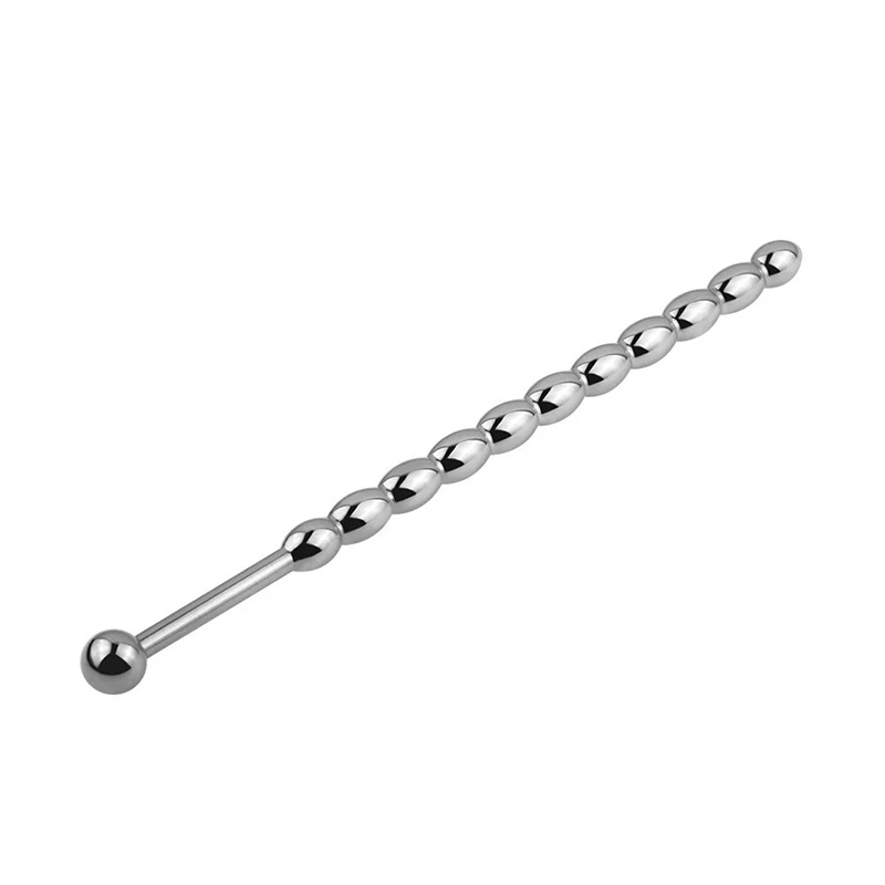 Urethral Sound Plug Solid Stainless for Men Urethral Play Stretcher Sex Toys Stainless Multi Beads Sounding 2PCS Set penis sex toys