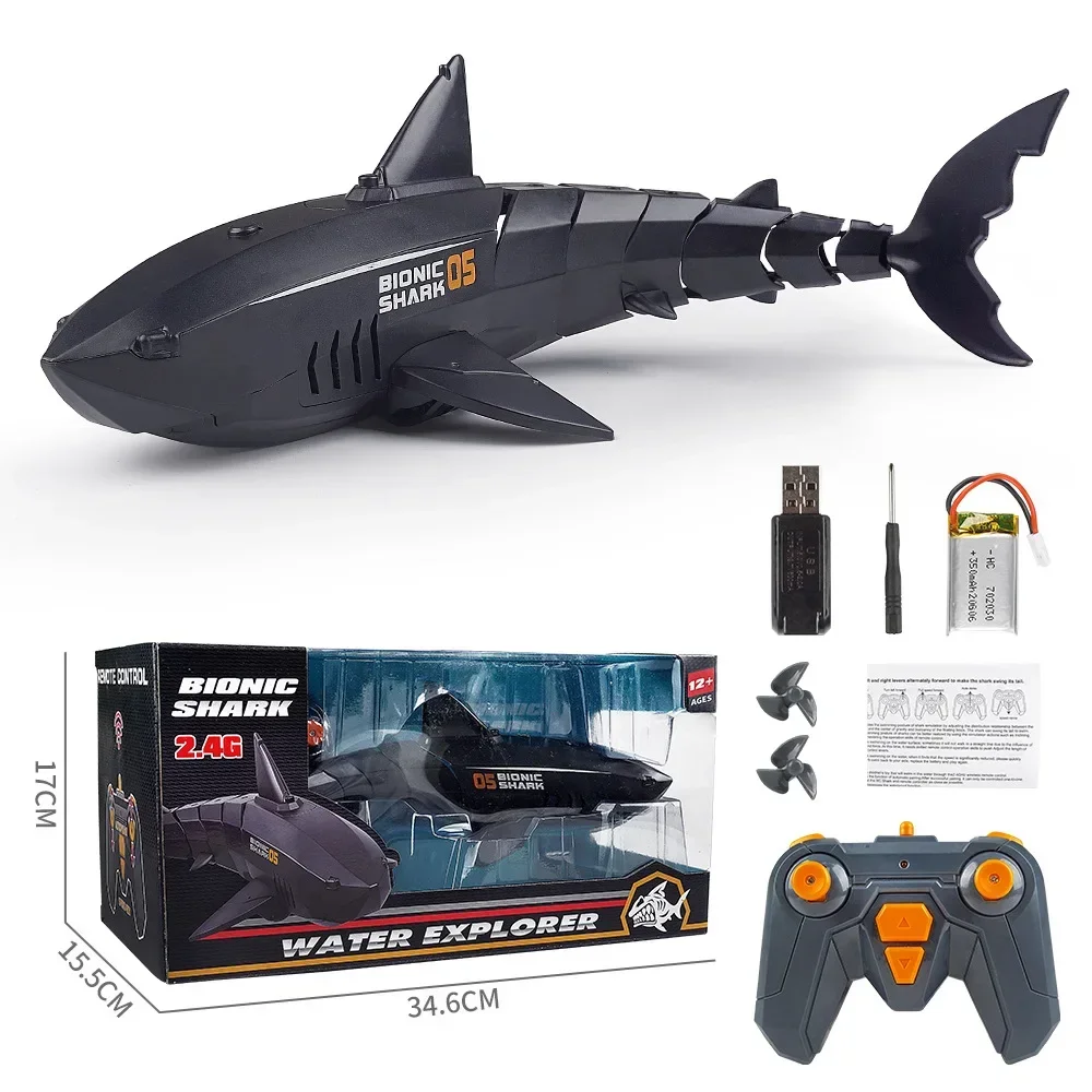 Rc Whale Shark Toy Robots Remote Control Animals Marine Life Tub Pool Electric Fish Children Bath Toys for Kids Boys Submarine 6