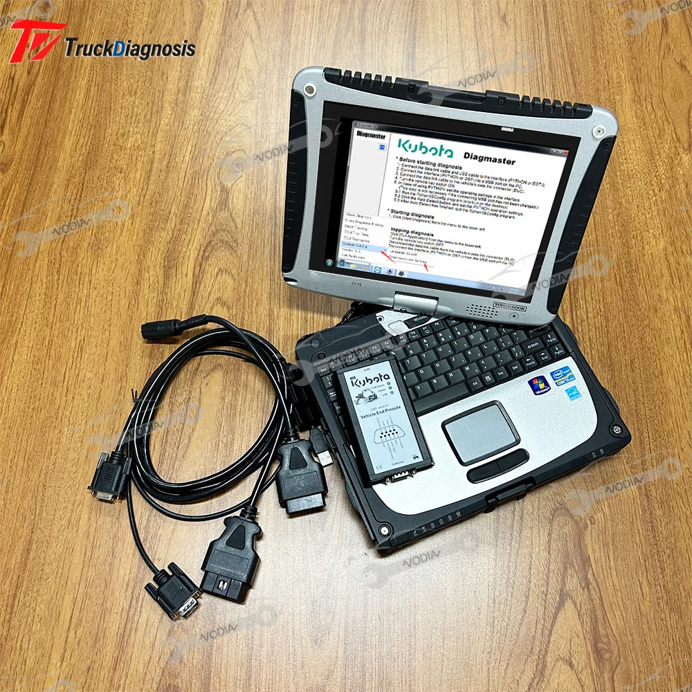 

Cf19laptop and Diagnostic tool For KUBOTA Diagmaster DIAGNOSTIC KIT Python interface KUBOTA Takeuchi Diagnostic Tool