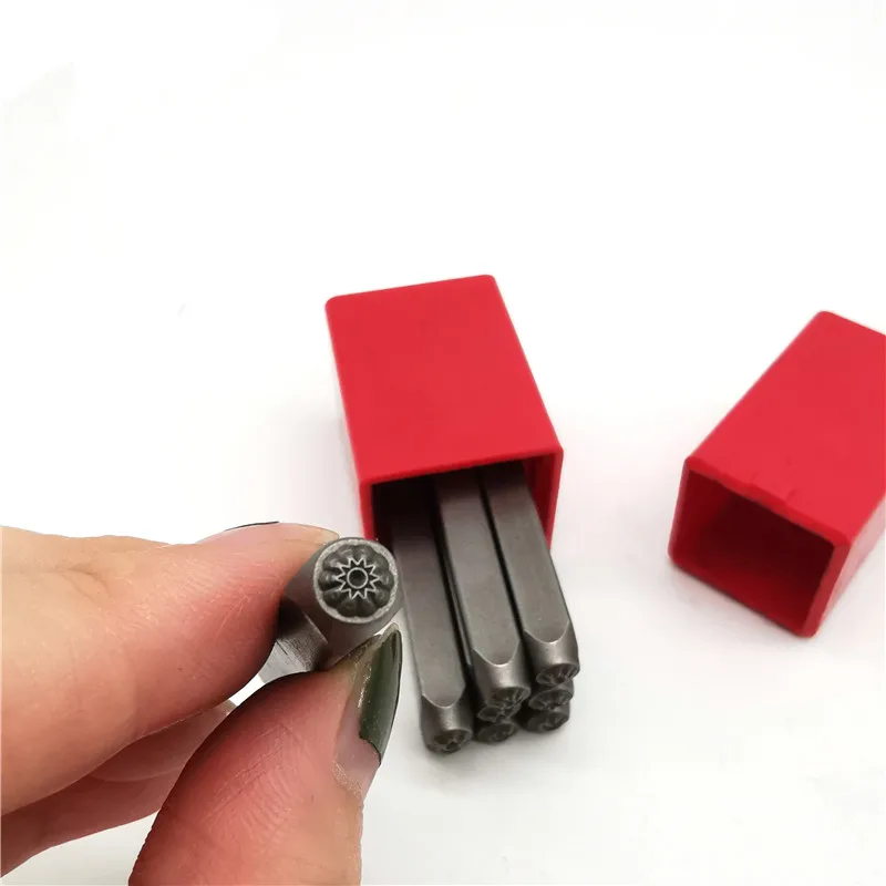 3mm Metal Stamping Set Moon Start Sun Patterns Jewelry Stamps Leather Punching Kit Emboss Silver Aluminum Bracelet Ring leather craft stamps leather letter punch alphabet number stamp set
