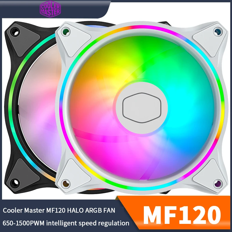 Cooler Master Mf120 Halo Ventola Di Raffreddamento 120Mm 5V/3Pin Argb Computer Case Fan Cpu Cooler Pwm Ventole Silenziose