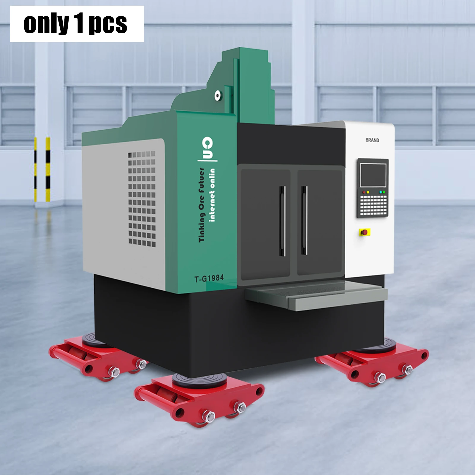 6T Heavy Duty Machinery Mover 360° Rotation Cap Cargo Trolley Machine Transport Roller Cart Industrial Dolly Skate Handling Tool