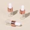 3pcs 2ml Clear Mini Glass Dropper Bottles Small with Glass Eye Dropper for Essential Oils Sample Traveling 1