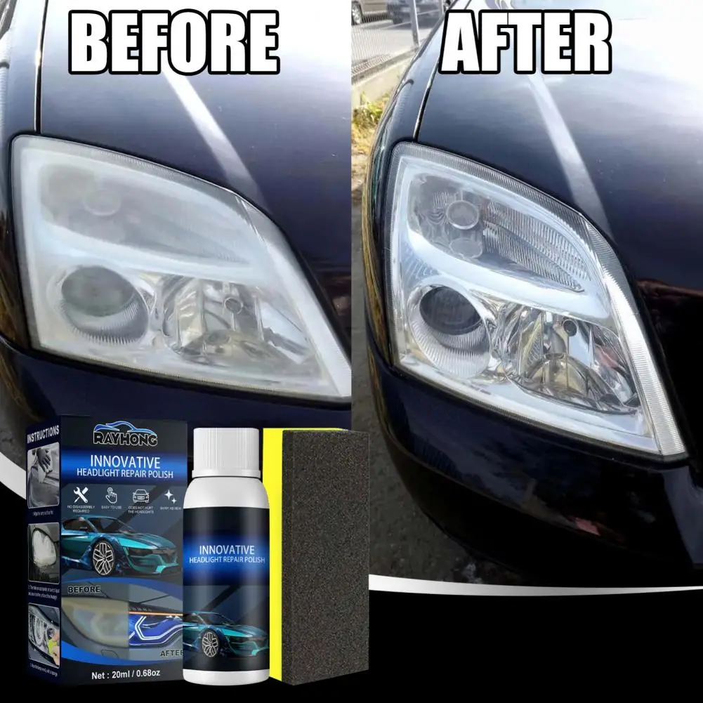 Reliable Car Headlight Coating Anti-scratch Repair Fluid with Sponge Obvious Effect Headlight Repair Agent