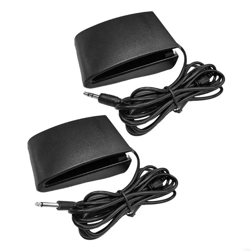 A9LD Multi Functional Sustain Pedal for MIDI Keyboards Durable Foot Pedal for Various Instruments 3.5mm/6.5mm Connector