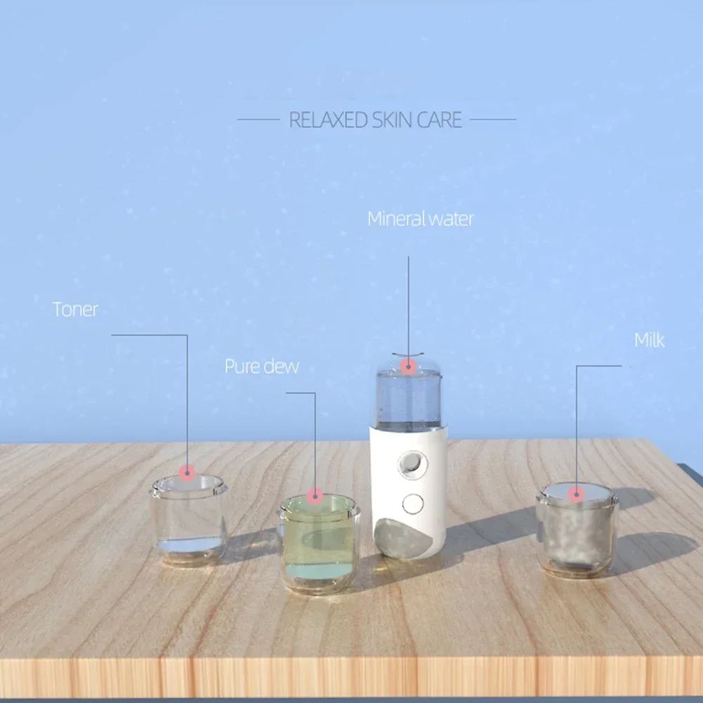 Car Air Humidifier 30ml Mini Nano Facial Sprayer USB Nebulizer Purifier Aromatherapy Essential Oil Diffuser Water Replenishment