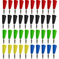 40pcs High Current Stacked Insulation Plastic Shell Industry Copper 4mm Banana Plugs  for Multimeter Test Connector 6
