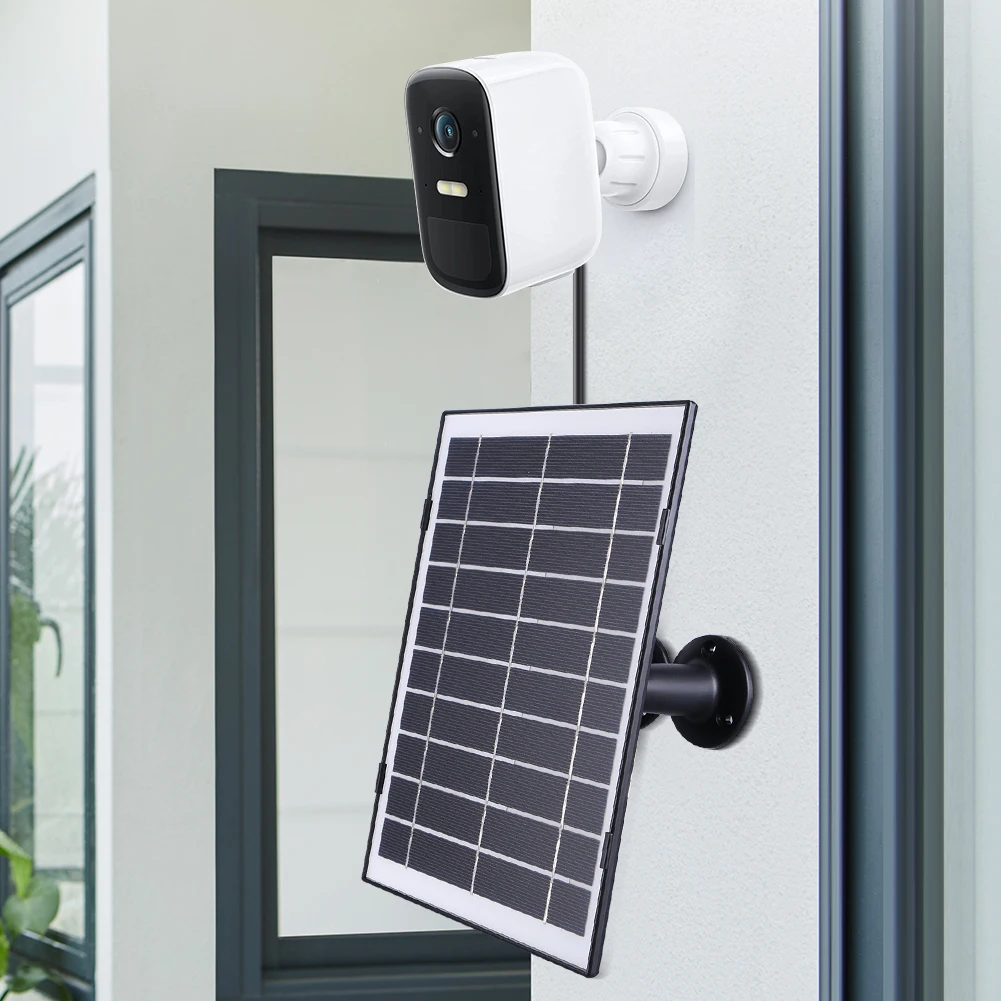 보안 카메라용 태양 전지 패널, 마이크로 USB, USB-C, DC5521, IP65 방수, 9.8Ft 충전 케이블, EufyCam, Wyze Cam과 호환 가능, 30W