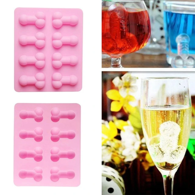 Silicone Penis Dick Ice Cube Tray prank Jelly Candy Mold Night Hen Party  funny