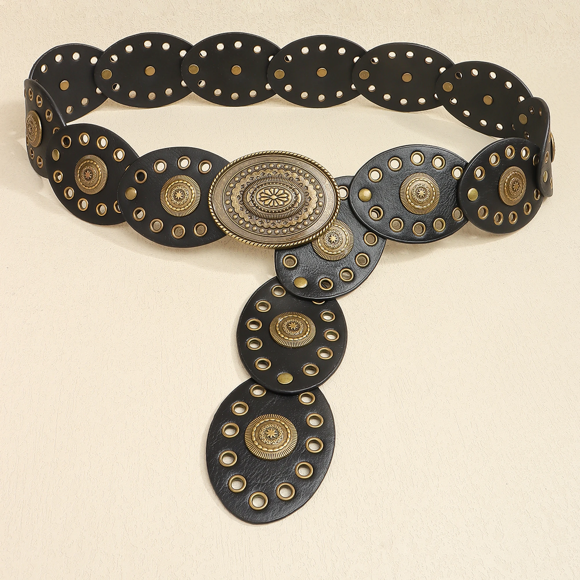 Der neue böhmische lässige kleine Disc-Mode-Gürtel mit hohem Sinn für Frauen, verziert mit Rock-Hosengürtel – Detail 9
