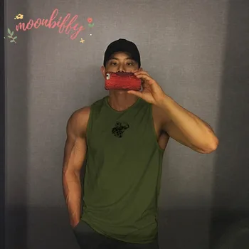 여름 남성용 체육관 셔츠, 스트리트 고품질 민소매 티셔츠, 탱크 탑, 운동 피트니스 싱글렛, 스포츠 조끼 의류