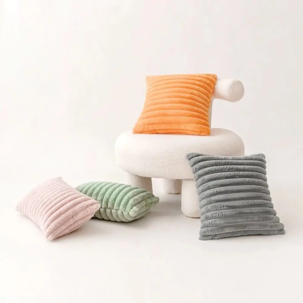 45x45cm Skin Friendly Plush Pillow Cover Decorative Soft Short Plush Pillowcase Detachable Pink Cushion Cover Autumn and Winter