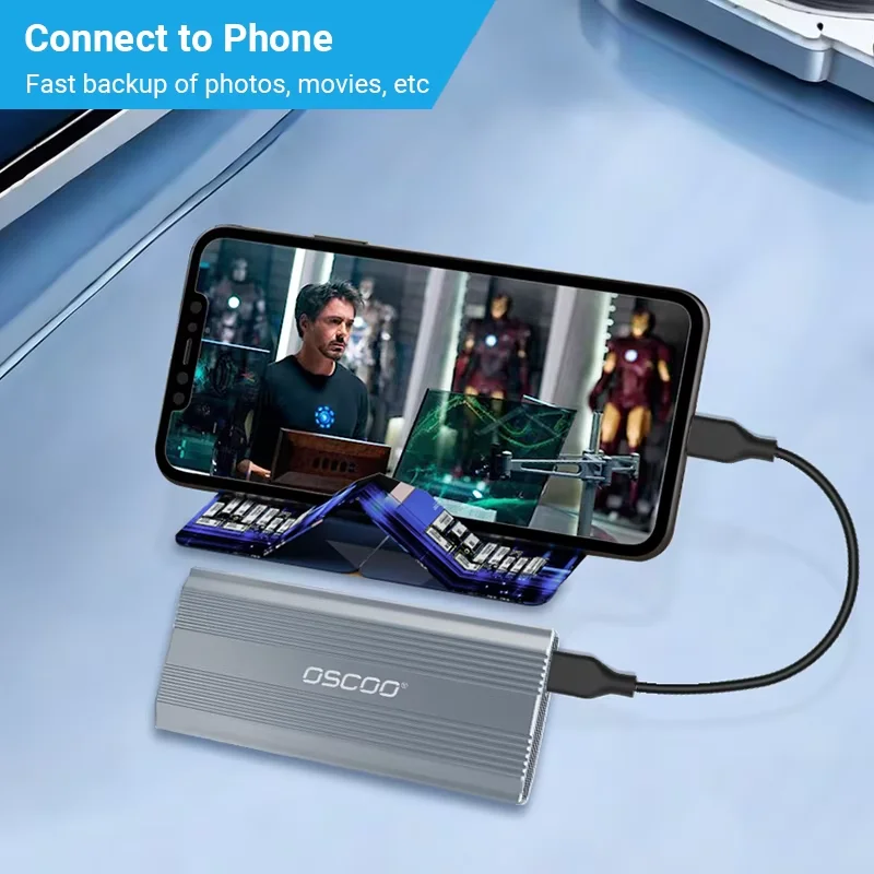 OSCOO LT3 M.2 RGB SSD Enclosure Adapter Support SATA & NVMe NGFF Dual Protocols Compatible M.2 2242/2260/2280 SSD Can Up to 4TB