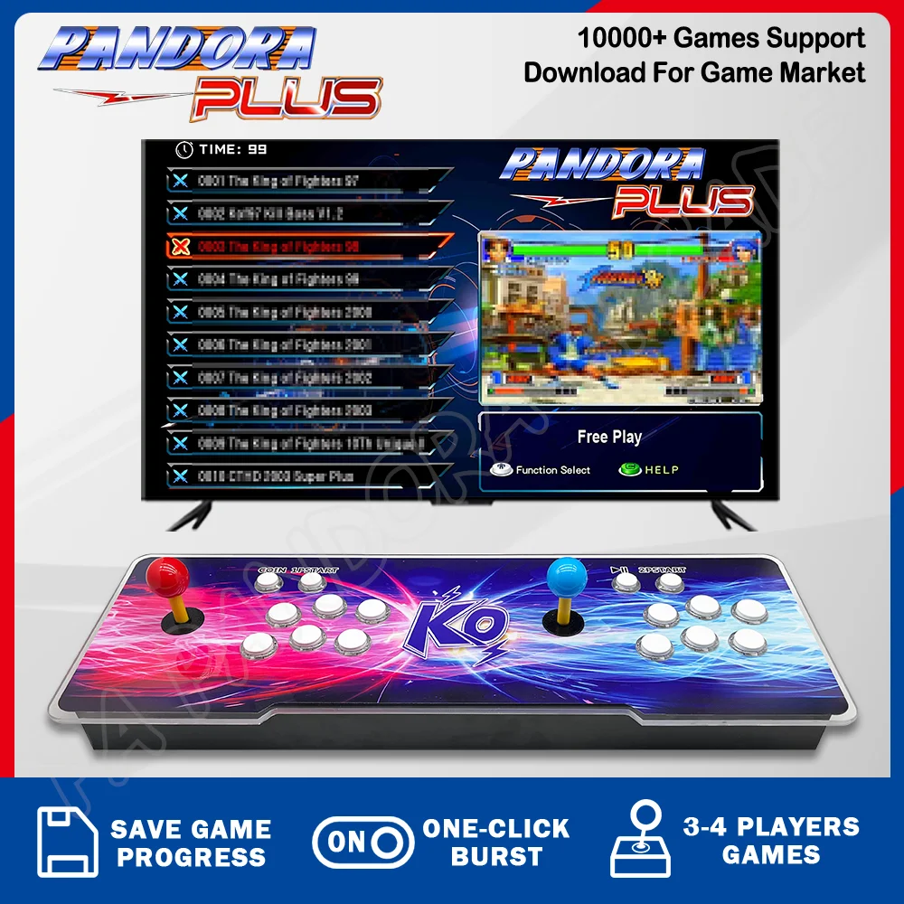 26800 Pandora Saga Dx2 box arcade console 2024 multiplayer Joystick 720P HD Output TV Games Suitable For Family Entertainment