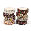 2025 NEW 1PC 10M Decor Wild Flowers Paper Washi Tapes Set for DIY Scrapbooking Adhesive Masking Tape Cute Journaling Stationery 1