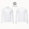 ST ANDREWS 2024 Autumn New Women's Golf Clothing Slim-fit Breathable Casual Versatile Long-sleeved Polo Shirt 4