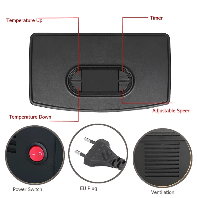 Otthoni Melegebb 1000W Elektromos Fűtés Hordozható Mini Gyors Láng Meleg Levegő Ventilátor - Image 5