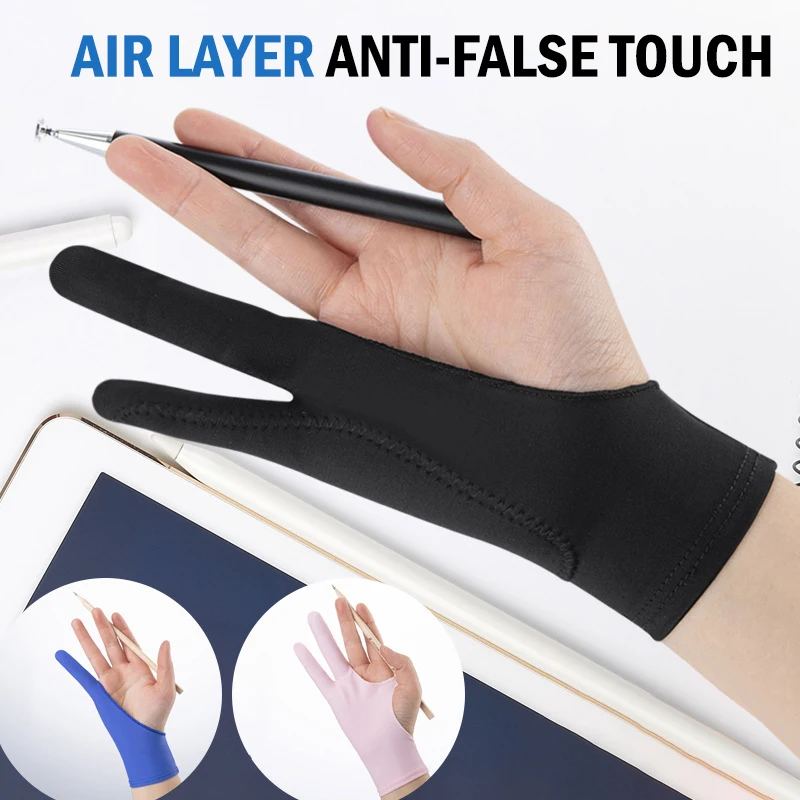

1Pcs Drawing Gloves Tablet Touch Artist Gloves Protect Screen Gloves With Two Finger Sketching Gloves For IPad Air Pro
