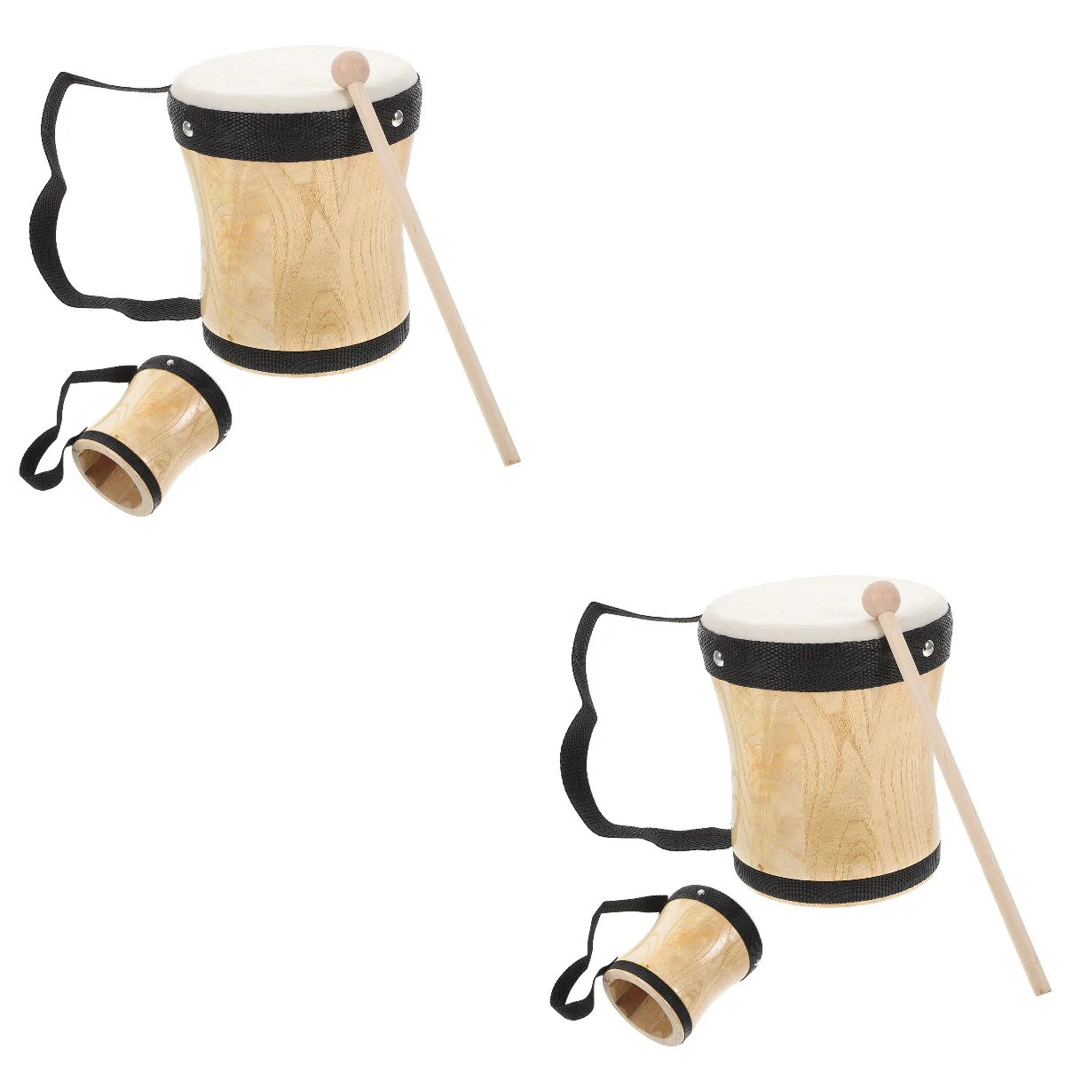 

2 Sets Drummer Clapping Drums Percussion Toy Infant Toys Tambourines for Adults Educational Music Musical Kit