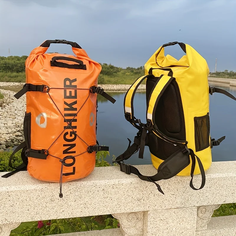 PVC Men's Floating Dry Bag Backpack for Camping/Hiking/Mountaineering Water-Resistant Outdoor Sports Gear with Multi-Purpose
