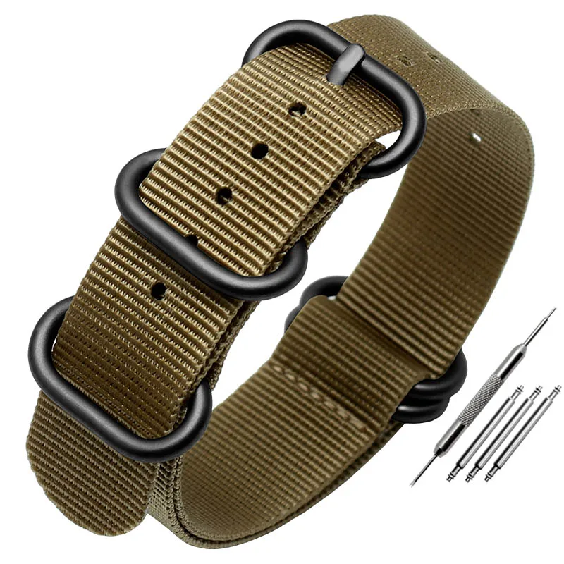 Durable Waterproof Nylon Watch Strap for Army Sport Watch - Multiple Sizes Available
