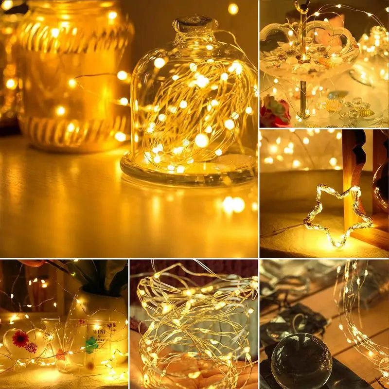 Led Fairy Lights Copper Wire String Holiday Outdoor Lamp Garland For Christmas Tree Wedding Party Decoration