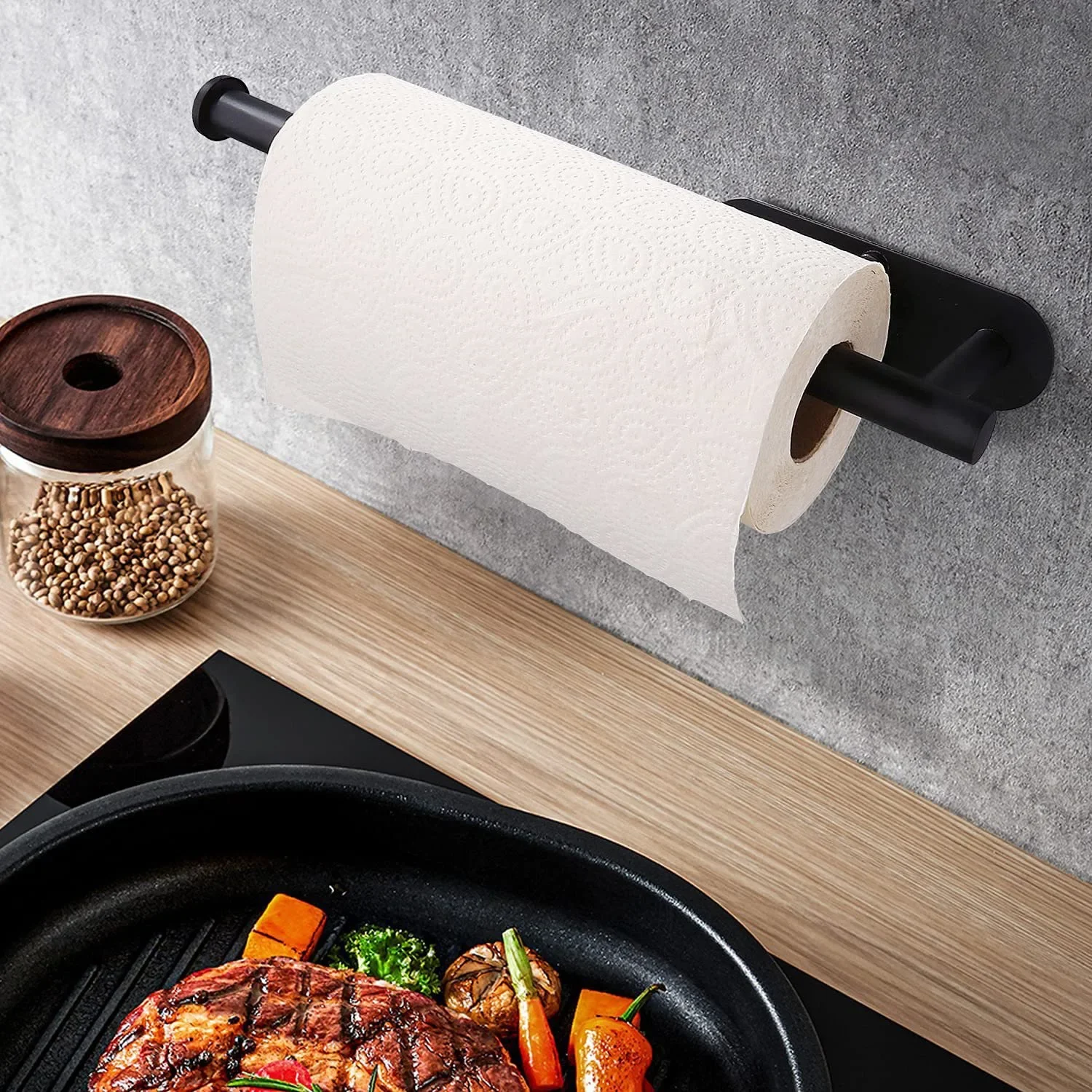 Toilet Paper Stand Bathroom Accessories Hanger Wall-mounted Paper Towel Holder No Punching Stainless Steel Anti-rust Items