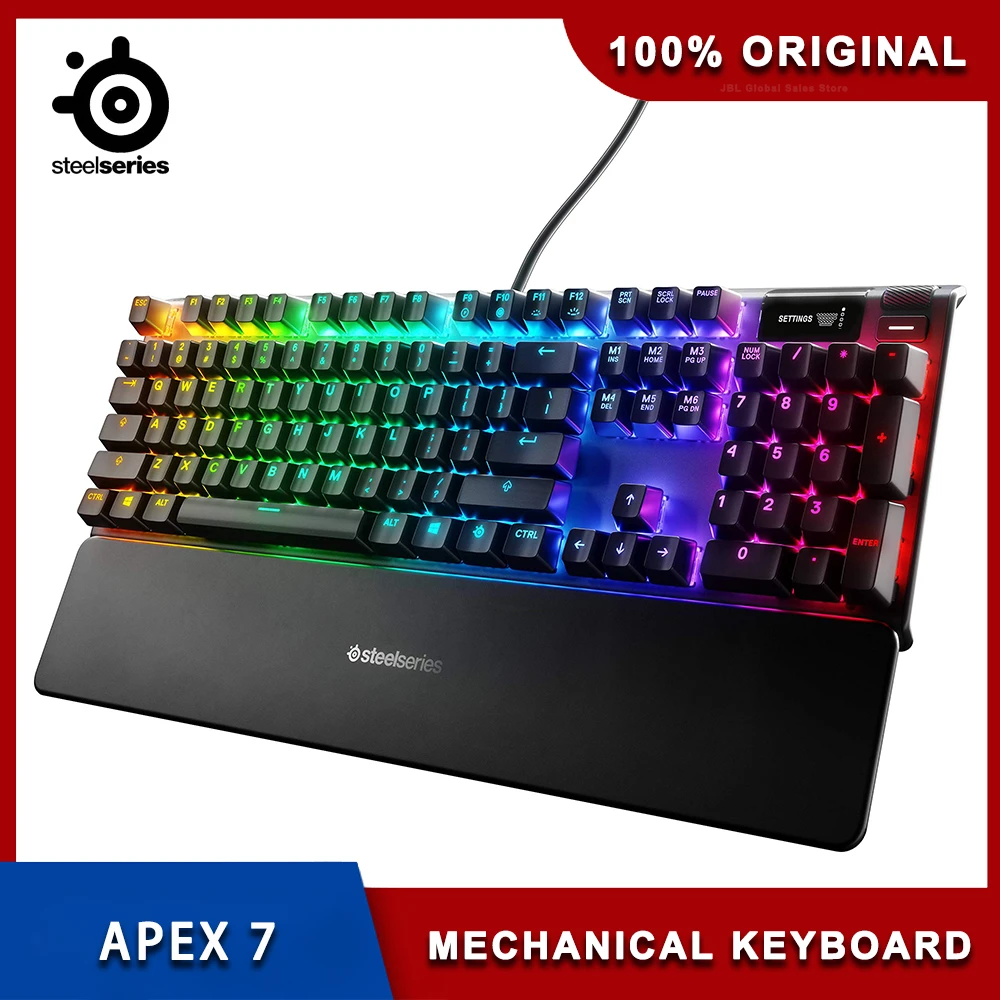 Steelseries Apex 7/apex7 Tkl Mechanical Gaming Keyboard Oled Smart Display  Usb Passthrough And Media Controls Rgb Backlit - Keyboards - AliExpress