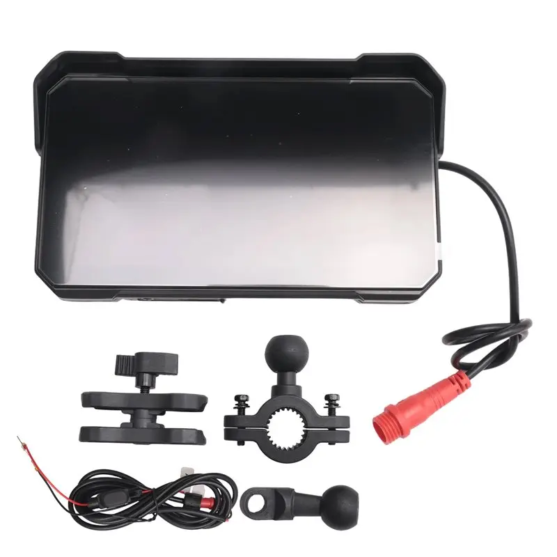 AB98-5 인치 오토바이 휴대용 GPS 네비게이션 화면 무선 Carplay 안드로이드 자동 IP68 방수 디스플레이 블루투스