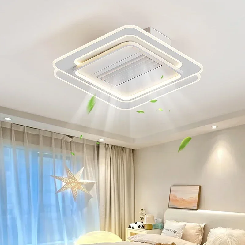 

Bladeless Ceiling Fan With Lights Remote Control Modern Fan Lighting For Living Room Bedroom Led Ceiling Fan