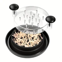 Broyeur de poulet amélioré avec couvercle transparent : grand outil rotatif antidérapant pour couper le poulet, le bœuf, le chou et les légumes 1