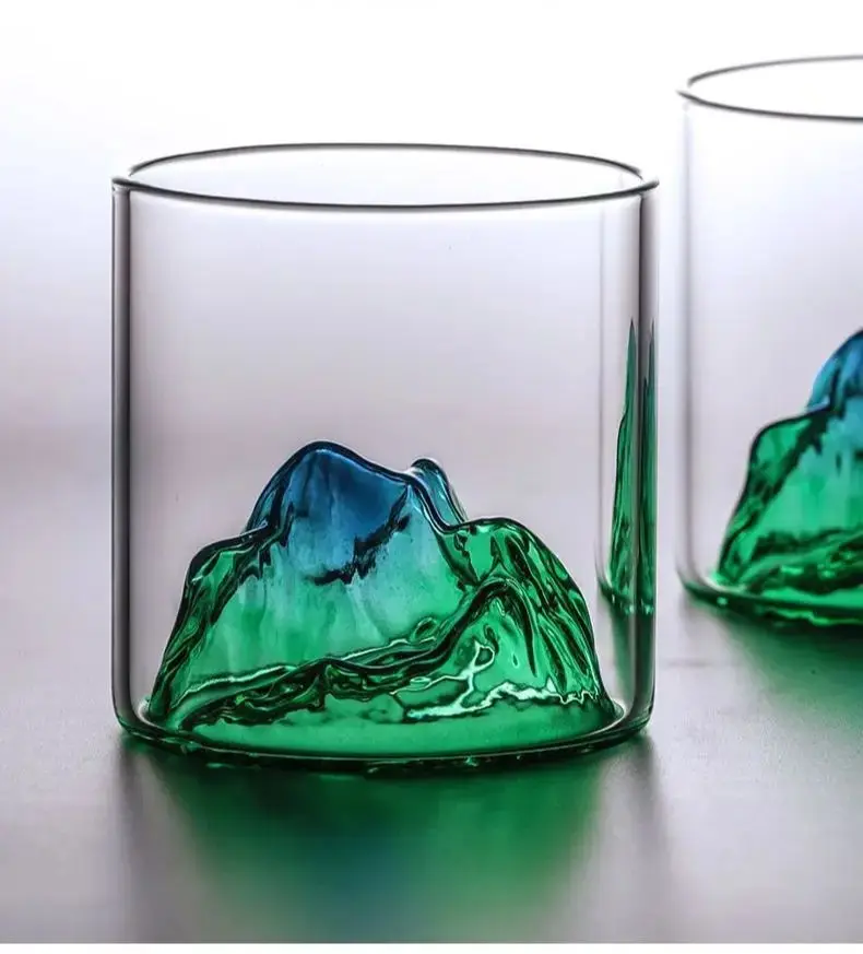 3D Mountain Transparent Glass Coffee Cup High Borosilicate Heat Resistant Tea Drink Milk Juice Glasses Cups glass cup heat resistant coffee glass cup heat resistant glass cup glass water cup
