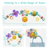 Crib Hanging Bell Stroller Arch Clip Foldable Sunflower Baby Interactive Rainbow Toys Infant Grab Exercise for Son Daughter Gift 4