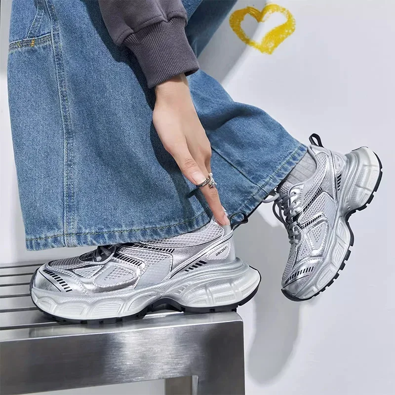 Women Sneakers Flats Platform Shoes Patchwork Thick Bottom Soft Leather Round Toe Casual Ladies Sneakers Size 35-40 women shoes women sneakers women flats