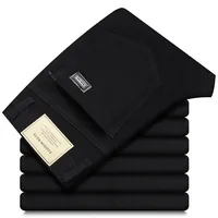 Mode ample droite affaires décontracté Stretch Denim pantalon homme marque pantalon 5 couleurs grande taille hommes vêtements Slim jean 28-44 2