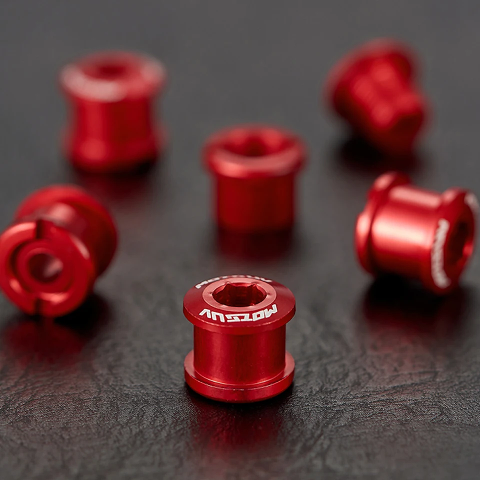 Bicycle chainring bolt MOTSUV 4pc/5pc Bike Chainring Bolts Road MTB Plate Screws Single/double Crankset Bolts 4.9/6.4mm Chainwheel Screw Crank Part
