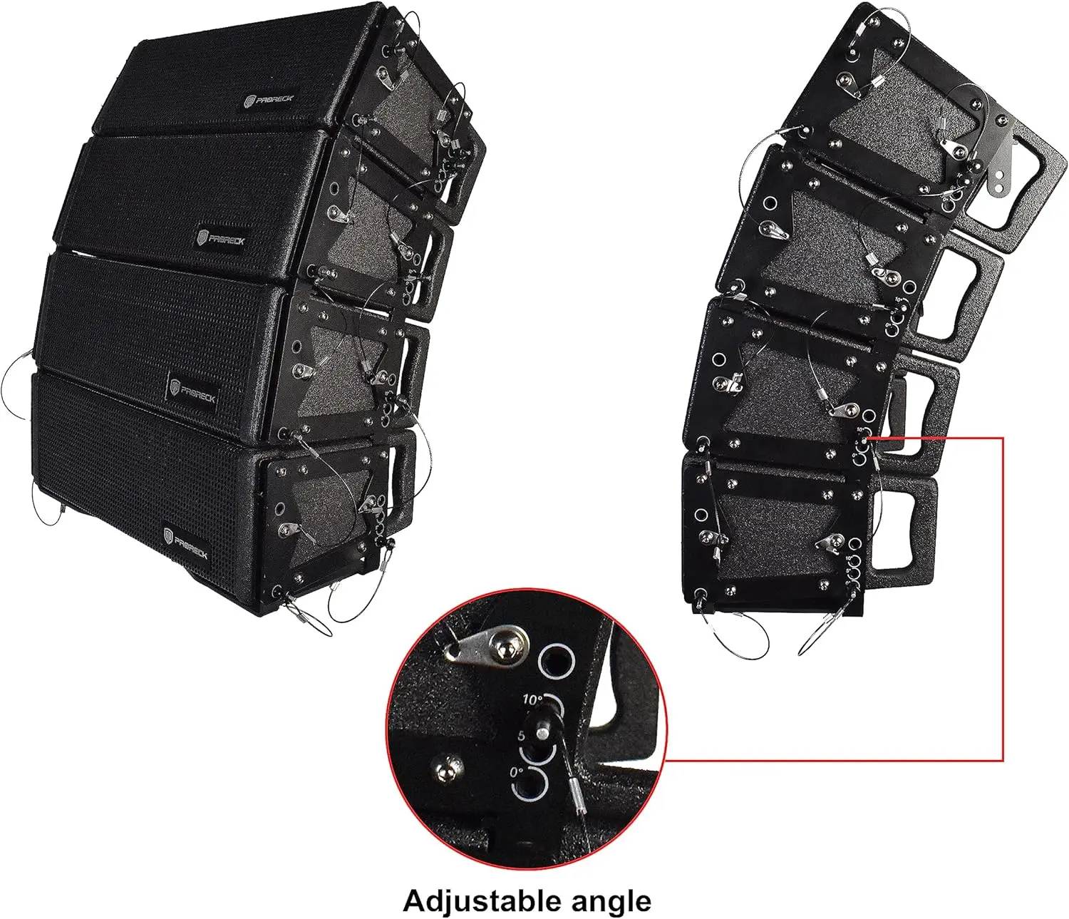 PRORECK Concert Set 6000W PA: dual 4" line arrays & 12" Active subs. Bluetooth, DSP. Perfect for concerts/large events.