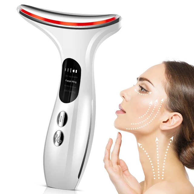 EMS Face Neck Lift Beauty Device Facial Massager LED Double Chin Remover Skin Rejuvenation Tightening Anti Wrinkle 2