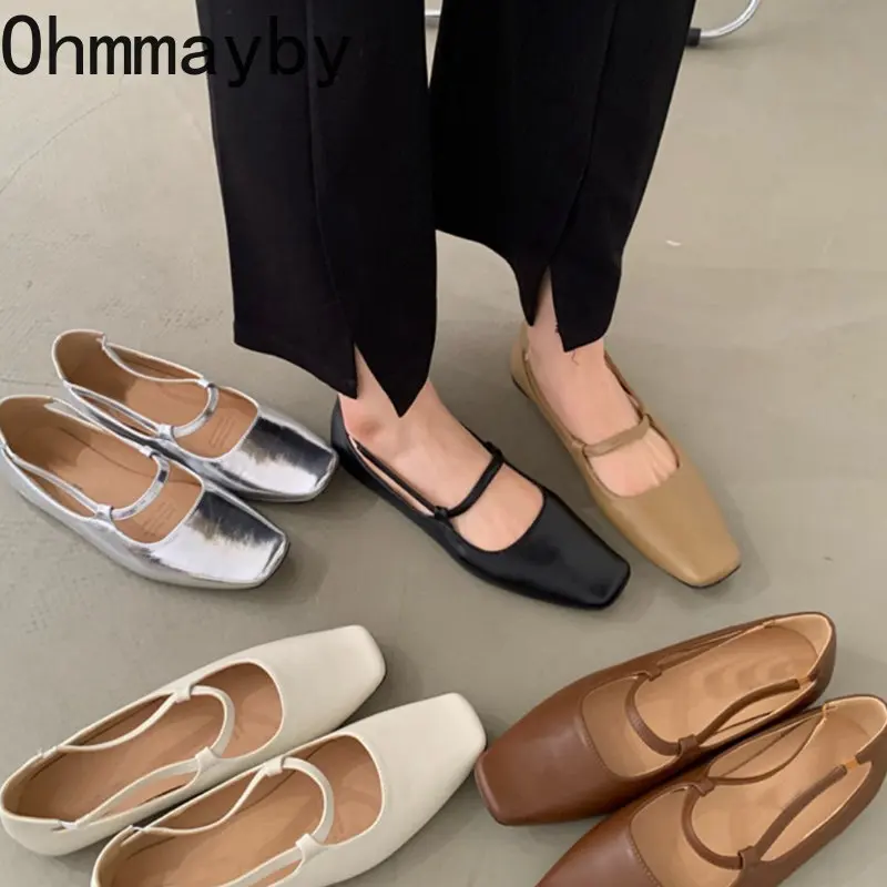 Fashion 2023 Ballet Shoes Women Shallow Slip on Women Flat Loafers Shoes Ladies Casual Pointed Toe