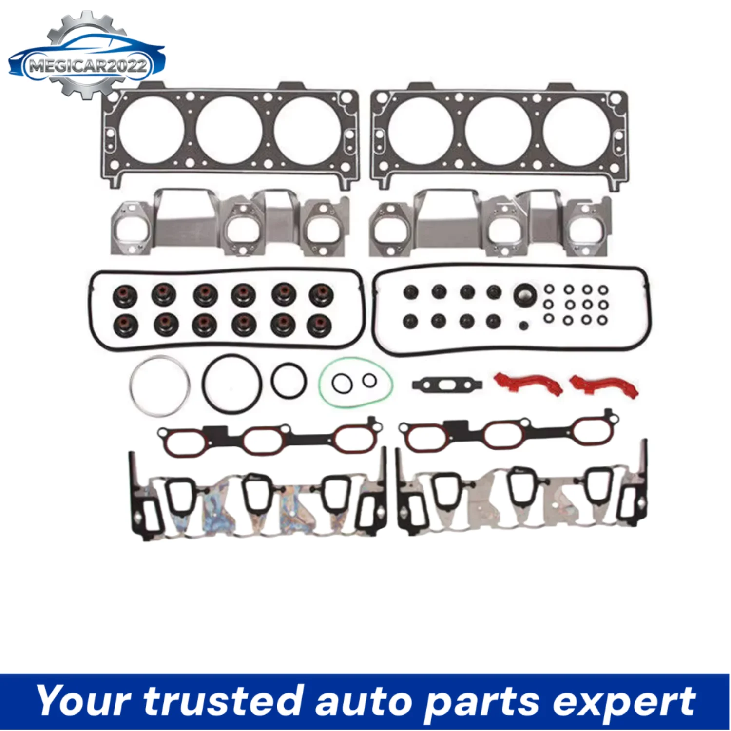 Parti del motore Set guarnizioni testata adatta 3.4 L per 05-09 Chevrolet Equinox Pontiac Torrent 3.4L V6 Gas OHV VIN F OEM HS9071PT-3
