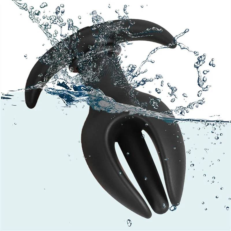 Plug anal hinchable de silicona con perlas de masaje_voghion.com