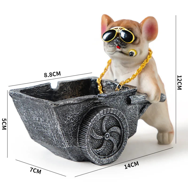 Haupt dekoration Desktop Aschenbecher Hunde wagen kreative Aschenbecher Harz  Tier Handwerk Ornamente Wohnzimmer Dekoration Zubehör - AliExpress