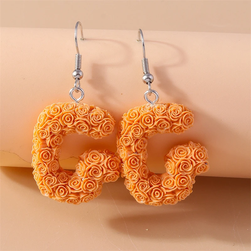 Modische Bunte A-Z 26 Englische Buchstaben Ohrhänger für Frauen und Mädchen Brincos Femme Party Urlaub Schmuck Geschenke – Detail 11