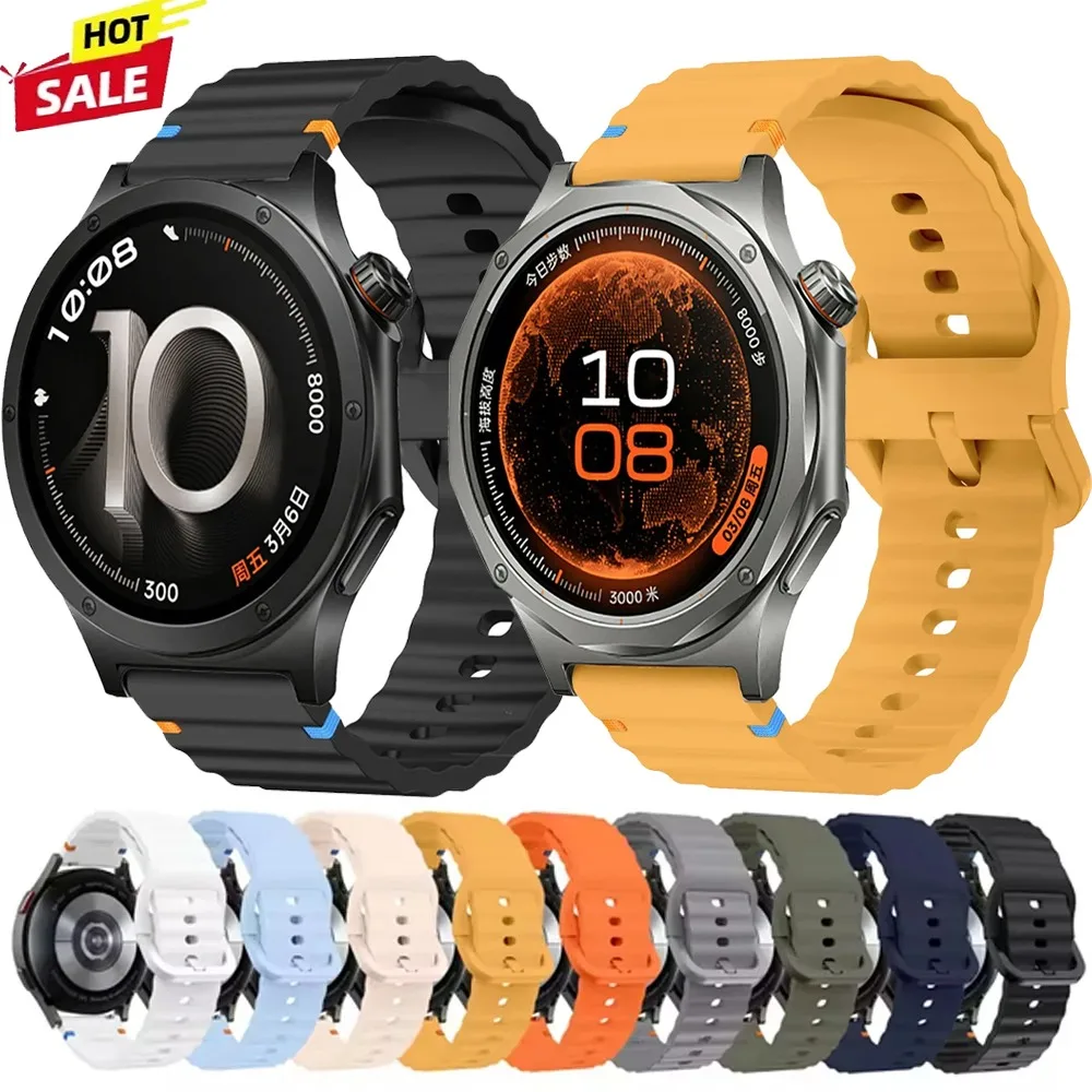 Wave Sports Silicone Strap - Comfortable Silicone Band for Smartwatches (18/20/22mm)