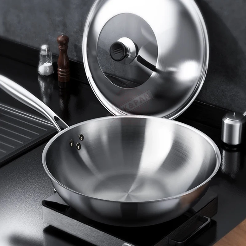 Padella in granito con coperchio 30cm a nido d'ape induzione gas 4.1L
