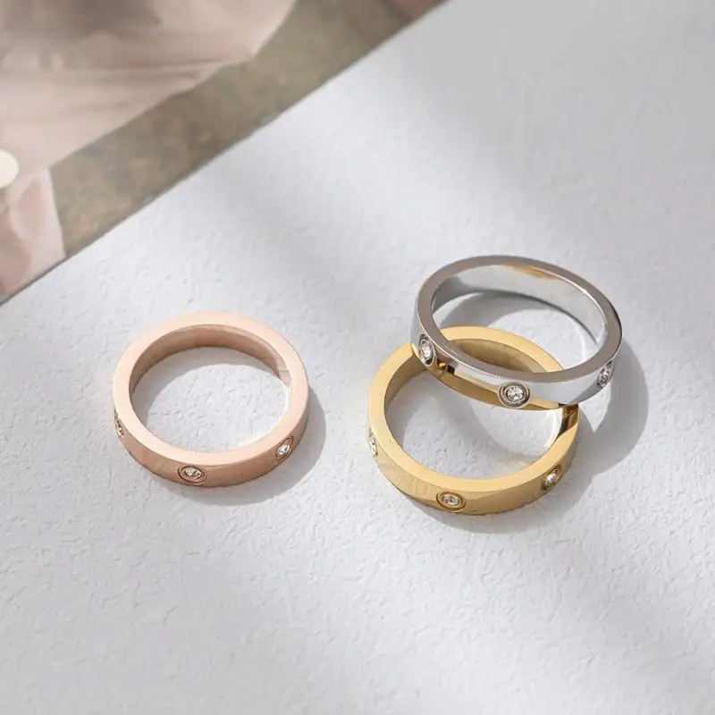 Cross Rings UILZ Cross Stainless Steel Rings for Women Men