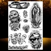 Chicano Bandit Mexico Temporary Tattoos For Men Women Fake Car Nun Tattoo religion Stickers Realistic Back Waterproof Tatoos 6