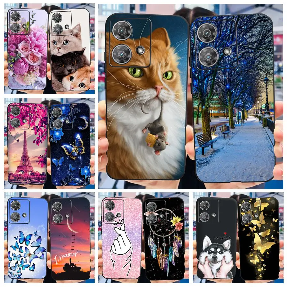 Per Motorola Edge 40 Neo Case Cute Cat Cartoon Cover Custodie Morbide In Silicone Antiurto Per Motorola Edge 40 Edge40 Neo Bumper
